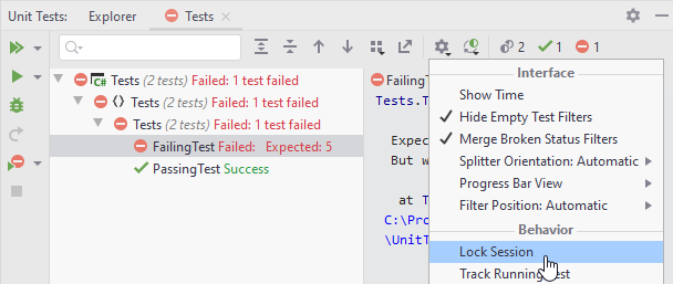 ロックユニットテストセッション Lock unit test session