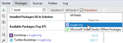 Rider: NuGet パッケージソースの選択 Rider: choosing NuGet package sources