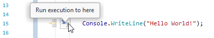 JetBrains Rider デバッガー : ホバーアクションでカーソルまで実行 JetBrains Rider debugger: Run to cursor with the hover action