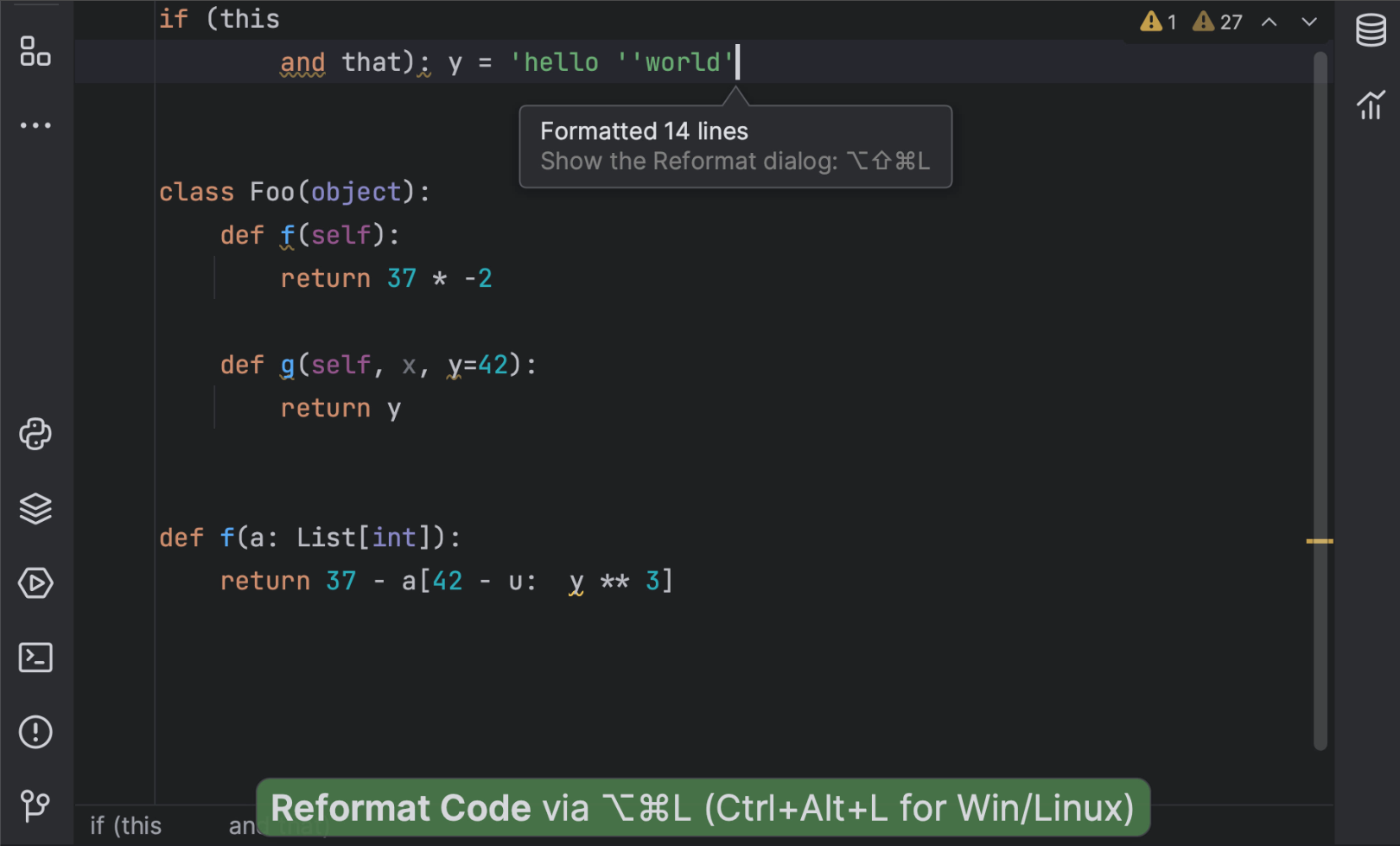 pycharm ハイライト セール 色